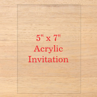 Invitations En Acrylique Ajoutez Votre Propre Création