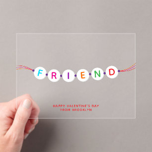 Invitations En Acrylique Ami mignon bracelet d'amitié Saint Valentin