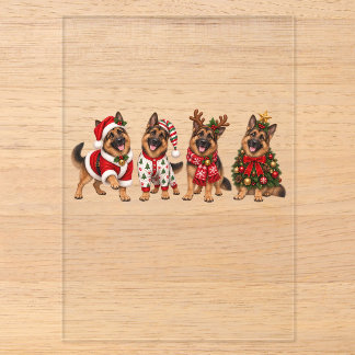 Invitations En Acrylique Amis de Noël Berger Allemand de Noël