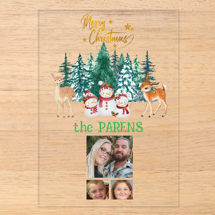 Invitations En Acrylique Amusement de vacances en famille