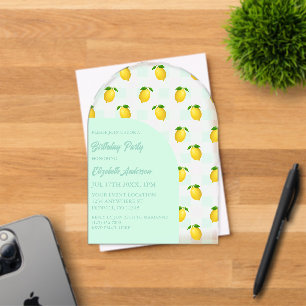 Invitations En Acrylique Anniversaire d'été Citron Citrus