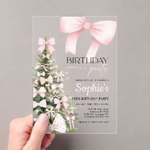 Invitations En Acrylique Anniversaire d'hiver