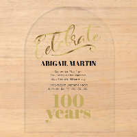 Arc acrylique transparent Black Gold 100e annivers
