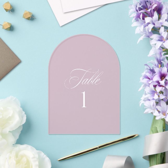 Invitations En Acrylique Arch Acrylic Pink Wedding Table Number (Insitu (Mariage))