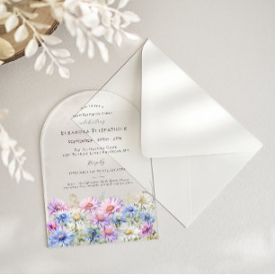 Invitations En Acrylique ARQUE ACRYLIQUE 30 Anniversaire Fleur de naissance