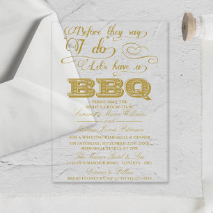 Invitations En Acrylique Avant Qu'Ils Disent Que Je Fais Un BBQ !