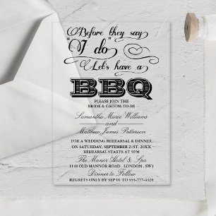 Invitations En Acrylique Avant Qu'Ils Disent Que Je Fais Un BBQ !
