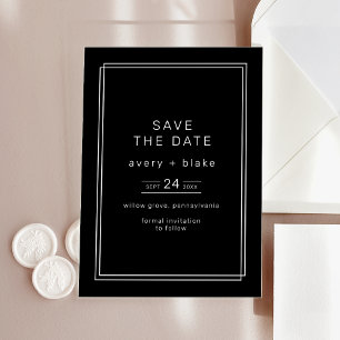 Invitations En Acrylique AVERY Modern Chic Wedding Enregistrer la date