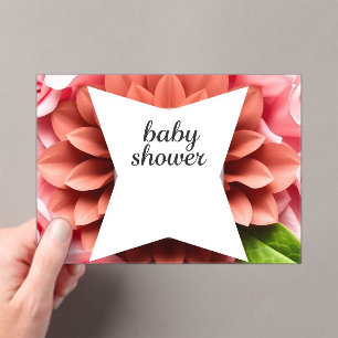 Invitations En Acrylique Baby Shower – Célébration d'un Petit Miracle