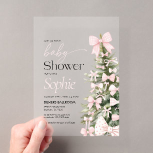 Invitations En Acrylique Baby shower de la cale d'hiver