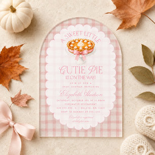Invitations En Acrylique Baby Shower de Little Cutie Pie