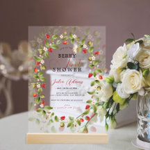 Baby shower Fleurs de fraises rouges sucrées