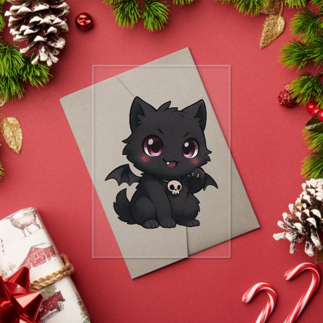 Invitations En Acrylique - "Bat Cat Blaze" (Insitu (vacances))