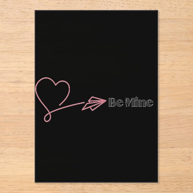 Invitations En Acrylique Be Mine: The Romantic Express (Recto)