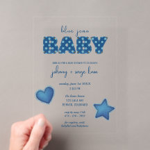 Bébé en Jean Bleu | Baby-Shower Moderne | Patchwor