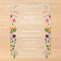 Belles Fleurs Sauvages Été Printemps Baby Shower