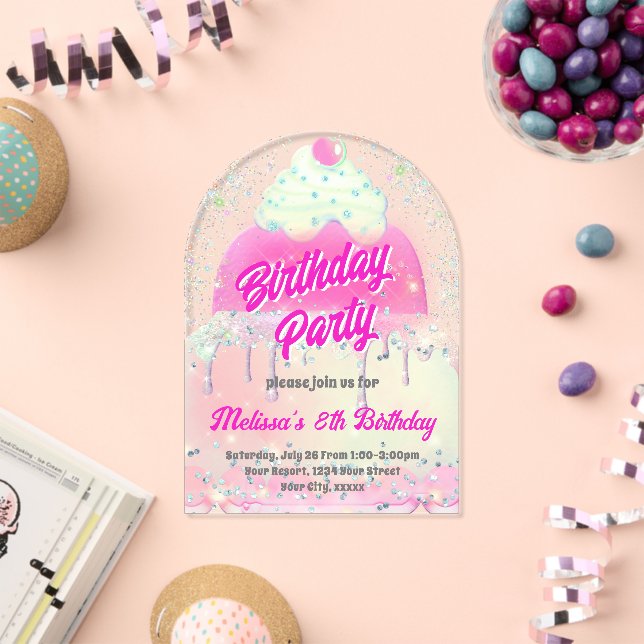 Invitations En Acrylique  big cake design birthday party (Insitu (Célébration))