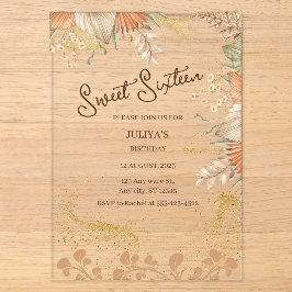 Invitations En Acrylique Bohème style doux 16 Anniversaire