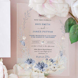 Invitations En Acrylique Boho Chic Beach Destination Hampton Mariage