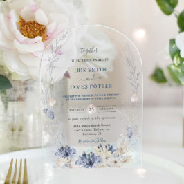 Invitations En Acrylique Boho Chic Beach Destination Hampton Mariage Arch