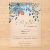 Boho Rust Blue Floral Quelque chose de bleu Fête d