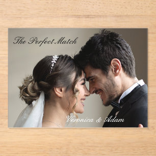 Invitations En Acrylique Boîte d'allumettes de mariage – Perfect Match Édit