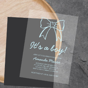 Invitations En Acrylique Bordure Dessinée à la Main Minimaliste C'est un Ga