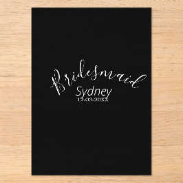 Invitations En Acrylique Bridesmaid bachelorette party add name modern 