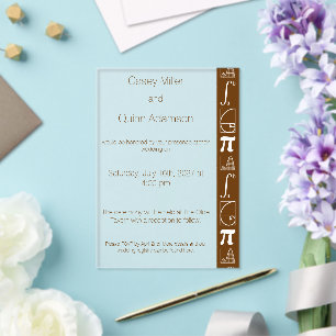 Invitations En Acrylique Ça S'Additionne en Chocolat Acrylique Mariage