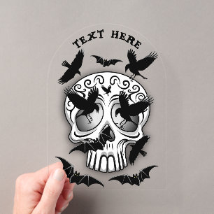 Invitations En Acrylique Calaveras décoratives Halloween