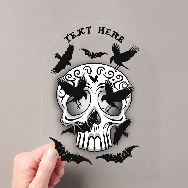 Invitations En Acrylique Calaveras décoratives Halloween (In situ (ordinateur de poche))