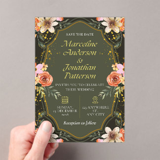 Invitations En Acrylique carte de mariage