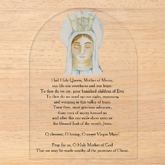 Invitations En Acrylique Carte de prière acrylique Salve Regina
