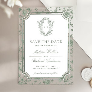 Invitations En Acrylique Carte de sauvegarde de mariage à motif de chinoise