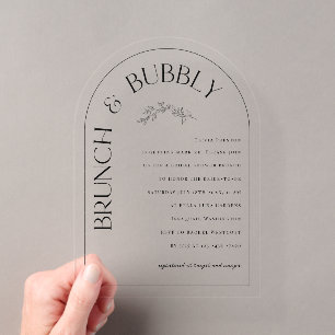 Invitations En Acrylique Carte d'invitation Acryllique Luxe Fête des mariée