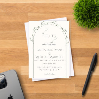 Invitations En Acrylique Carte d'invitation de mariage élégante