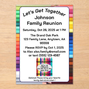 Invitations En Acrylique Carte d'invitation en acrylique pour réunion de fa