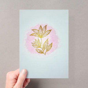 Invitations En Acrylique Carton d'invitation de mariage rose à motif floral