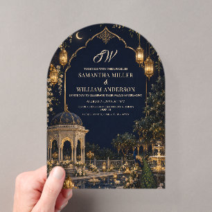 Invitations En Acrylique Carton d'invitation de mariage sud-asiatique royal