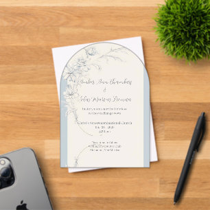 Invitations En Acrylique Carton d'invitation en acrylique givré à motif flo