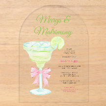 Carton d'invitation en acrylique pour Margs & Matr