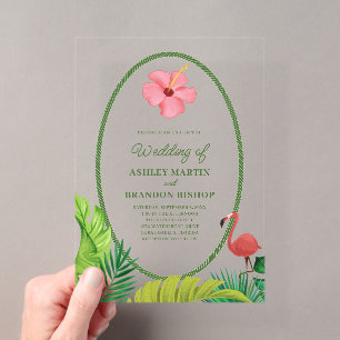Invitations En Acrylique Carton d'invitation en acrylique pour mariage rétr