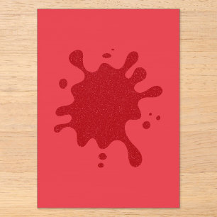 Invitations En Acrylique Carton d'invitation en acrylique rouge tomate pers