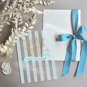 Invitations En Acrylique Carton d'invitation pour Baby Shower pour garçon S