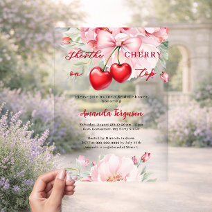 Invitations En Acrylique C'est la cerise sur la Fête des mariées des flancs