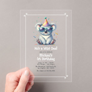 Invitations En Acrylique C'est un 1er anniversaire sauvage