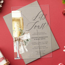 Champagne Let's Toast Winter Engagement
