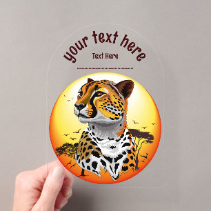 Invitations En Acrylique Cheetah African Feline Wild Animal
