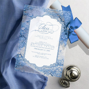 Invitations En Acrylique Chinoiserie d'inspiration porcelaine ID1098