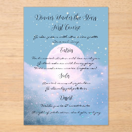 Invitations En Acrylique Collection de mariage atmosphérique Moonlight Shim